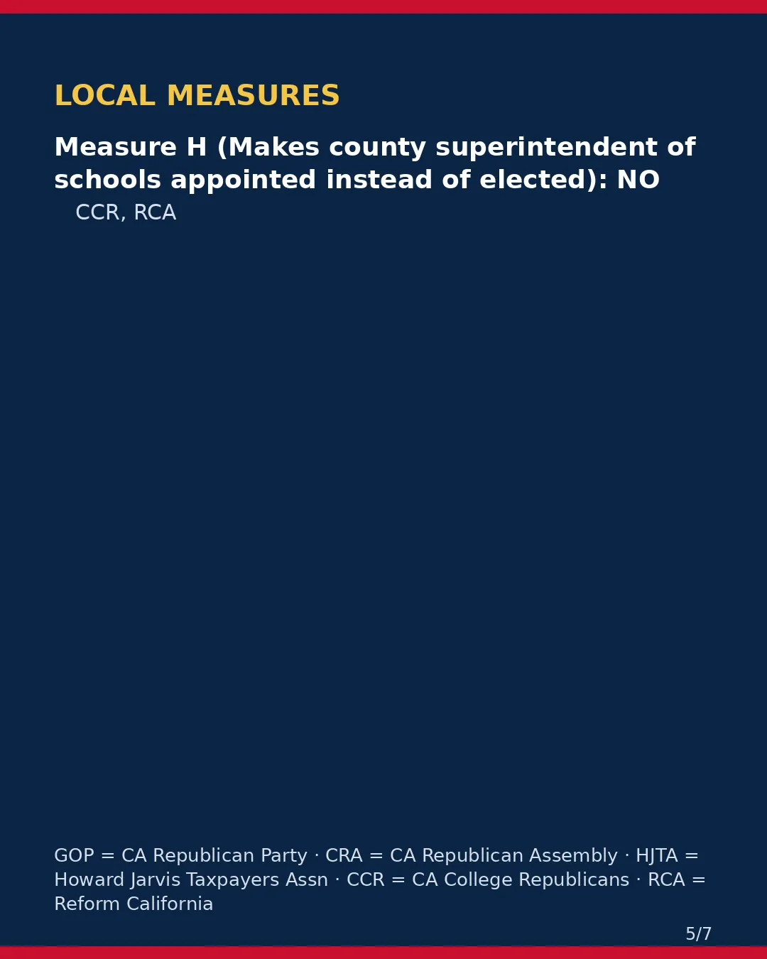 Alpine County, Nov 3, 2026: where conservative groups stand on your ballot. (5/7)