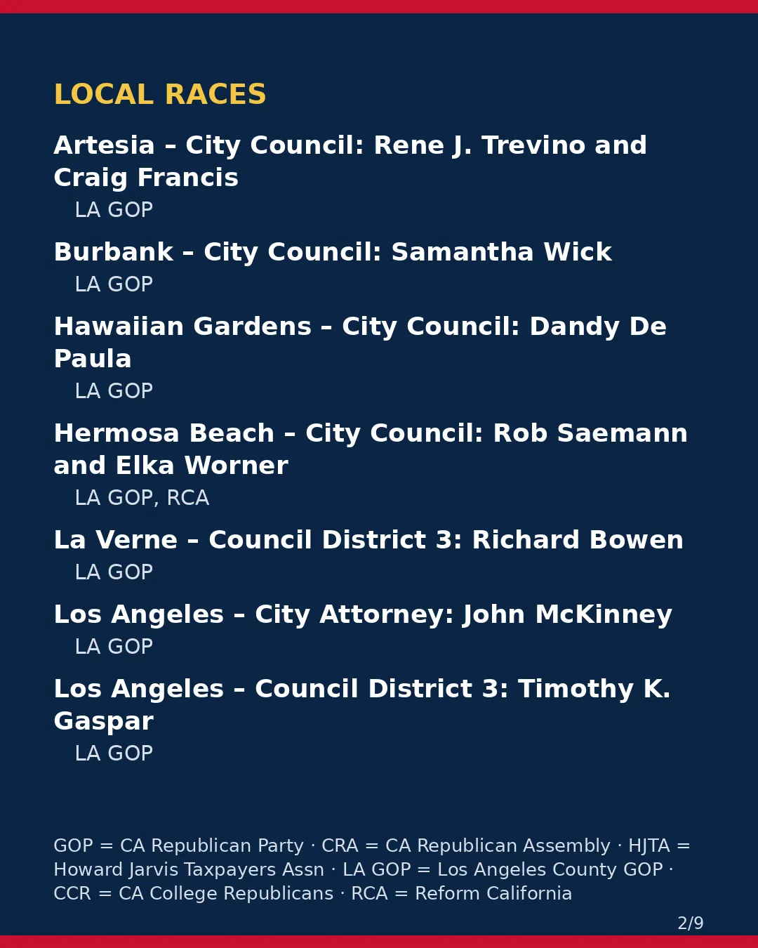 Los Angeles County, Nov 3, 2026 — Part 2: local races. (2/9)
