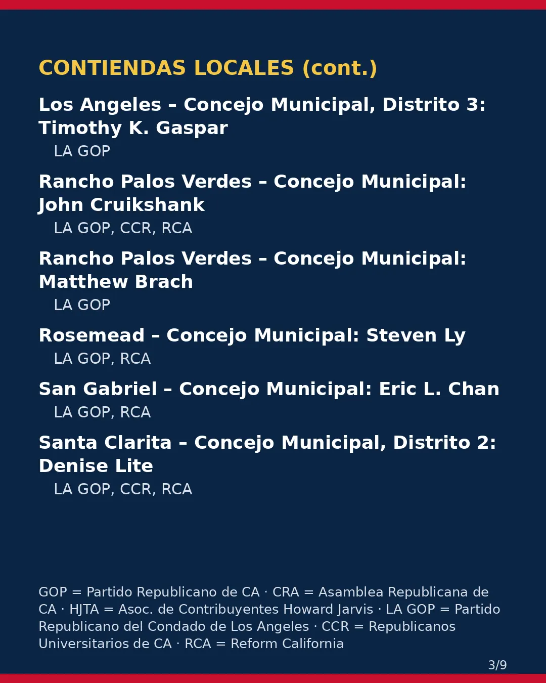 Condado de Los Angeles, 3 de noviembre de 2026 — Parte 2: contiendas locales. (3/9)